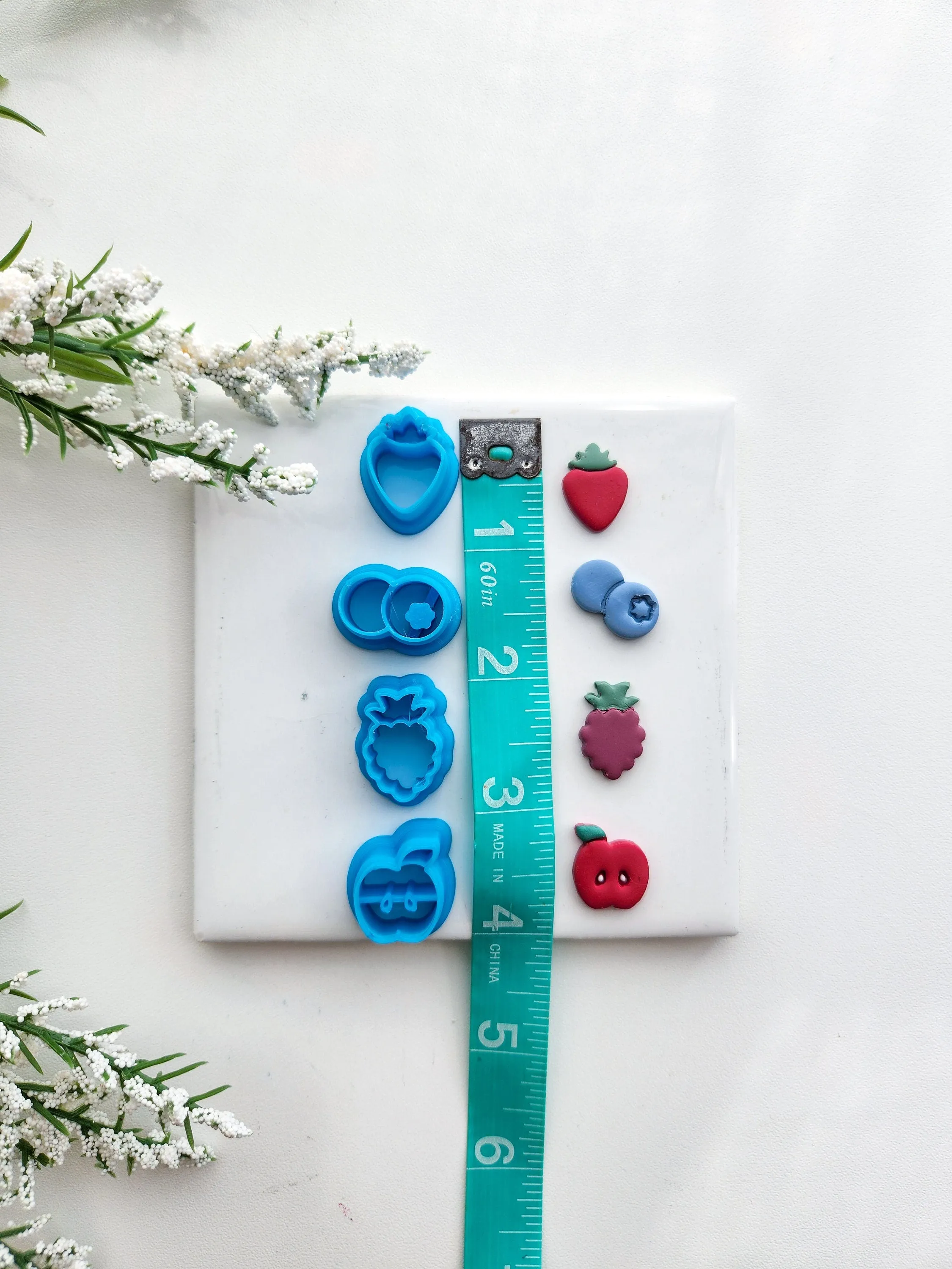 Fruit Snacks Stud Set | Fruit Polymer Clay Cutter