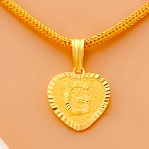 G 22k Gold Letter Pendant