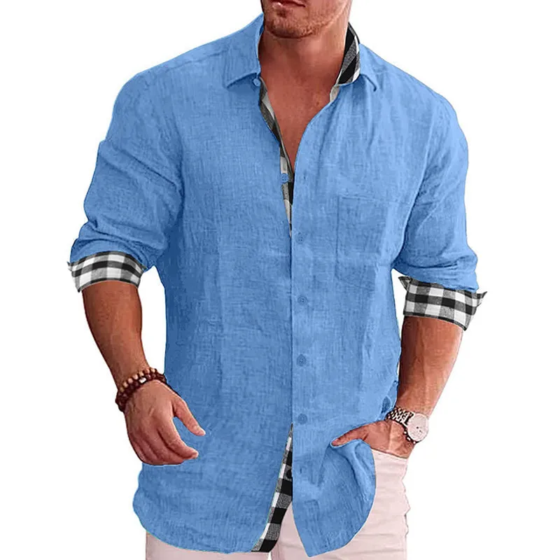 Gentleman Paneled Casual Buttons Pocket Blouse