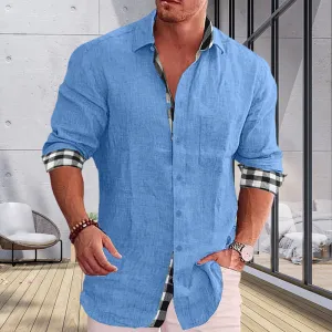Gentleman Paneled Casual Buttons Pocket Blouse