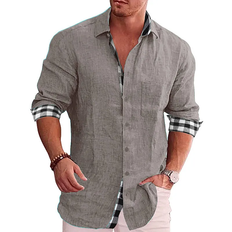 Gentleman Paneled Casual Buttons Pocket Blouse