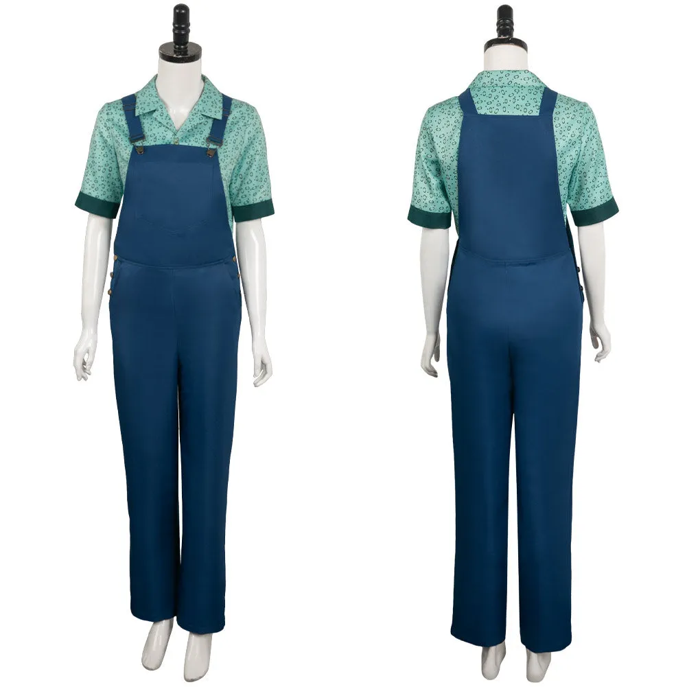 Ghostbusters 2024 Phoebe Printed Bib Pants Set Cosplay Costume Outfits Halloween Carnival Suit
