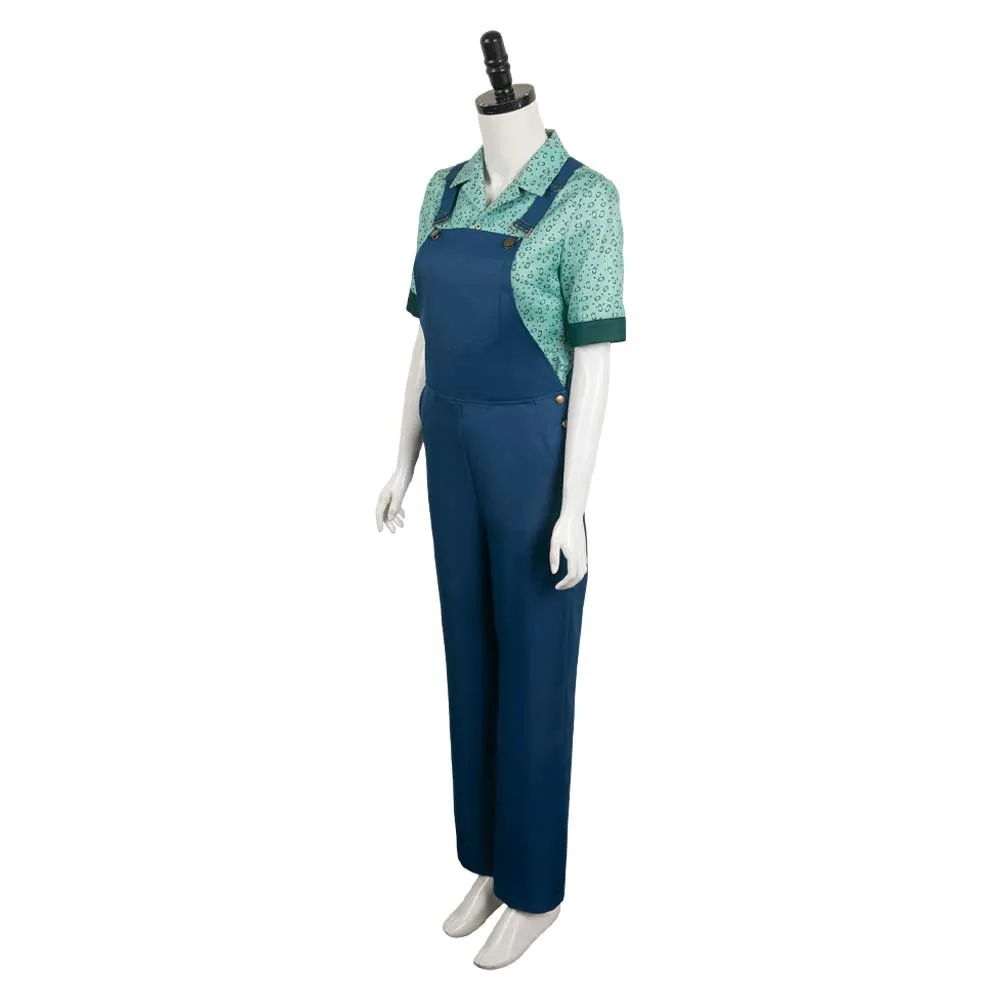 Ghostbusters 2024 Phoebe Printed Bib Pants Set Cosplay Costume Outfits Halloween Carnival Suit