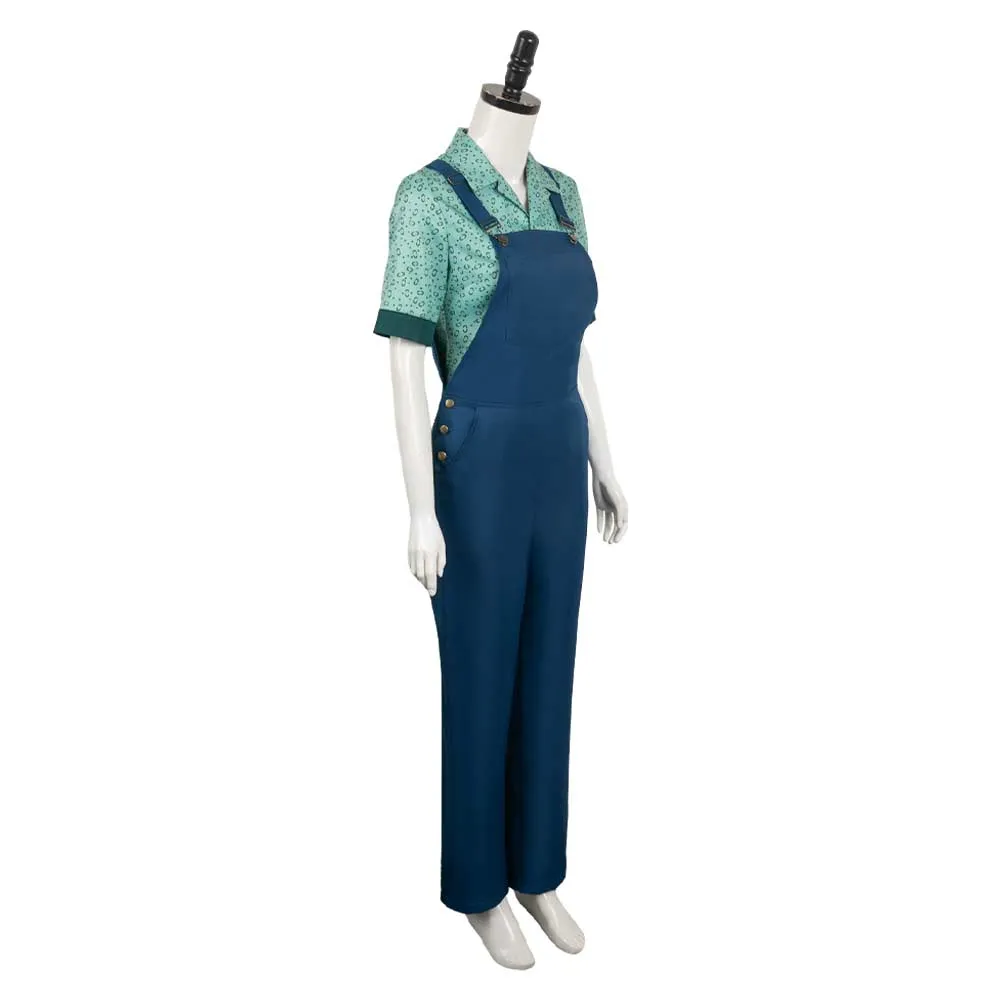 Ghostbusters 2024 Phoebe Printed Bib Pants Set Cosplay Costume Outfits Halloween Carnival Suit