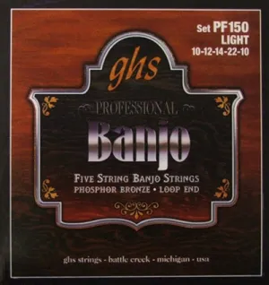 GHS Professional 5 String Banjo String Set - PF150