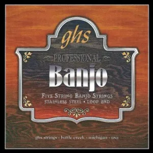 GHS Professional Banjo 5 Strings Set, Medium Light
