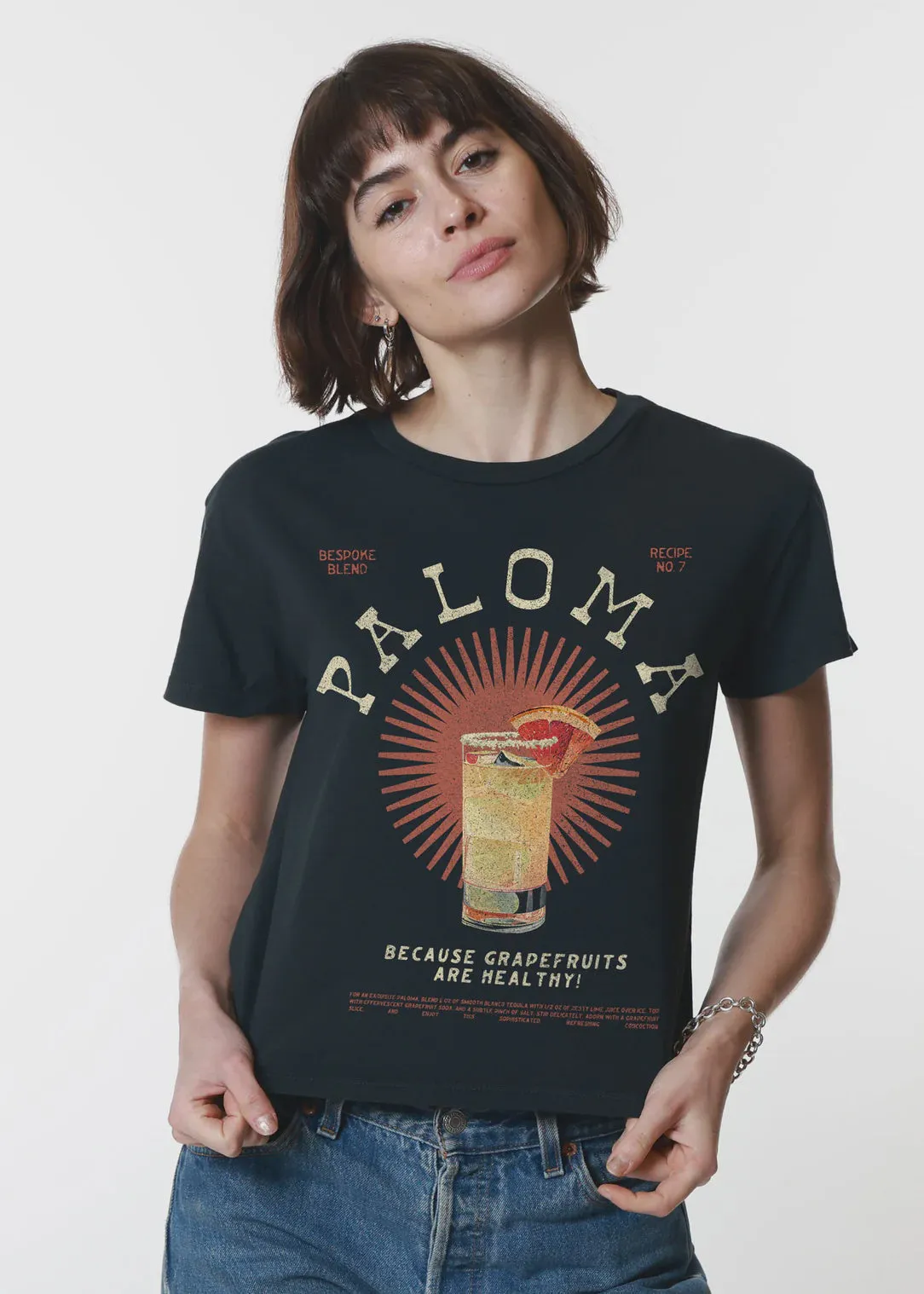 Girl Dangerous Paloma Faded Black Tee