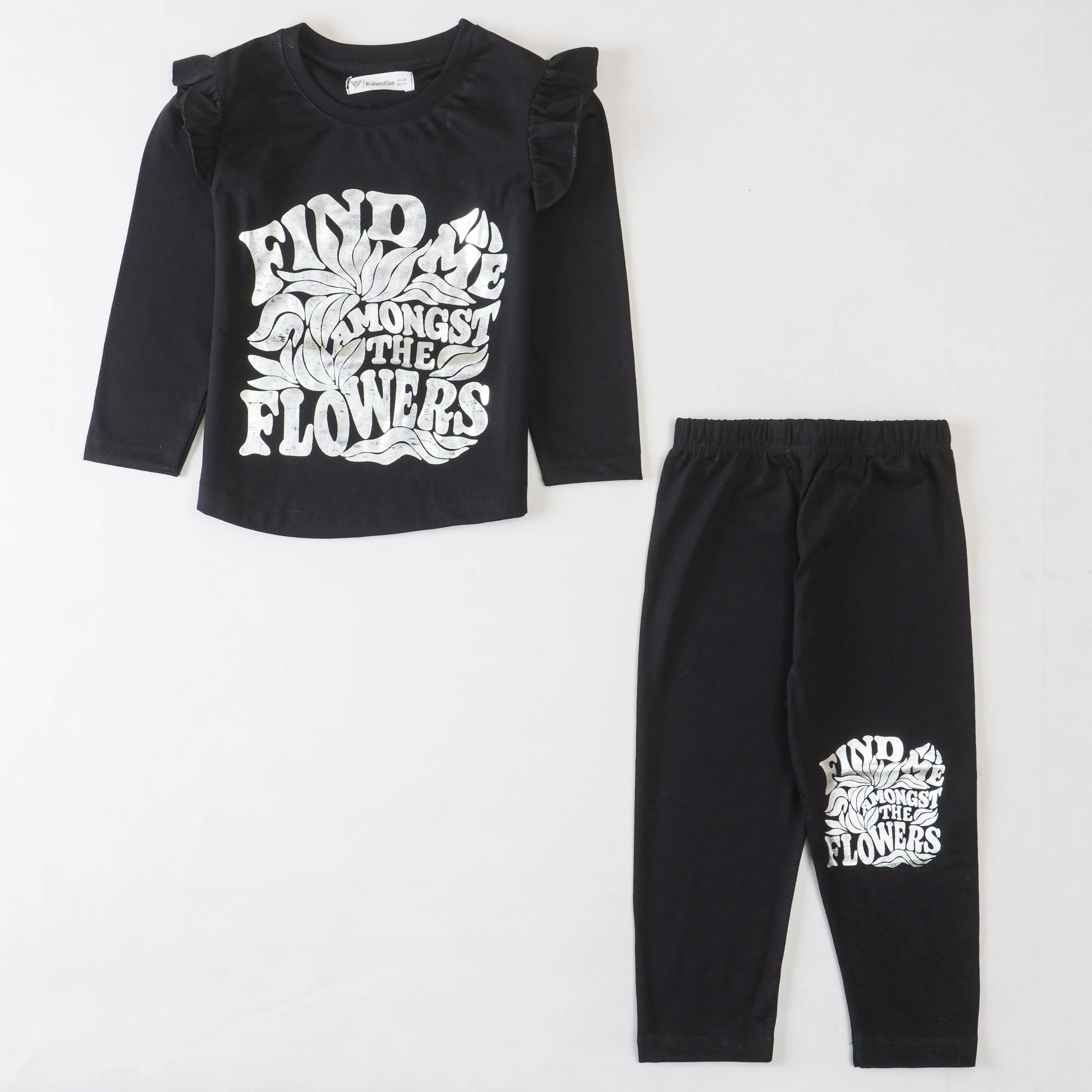 Girls Printed Full Sleeve Suit