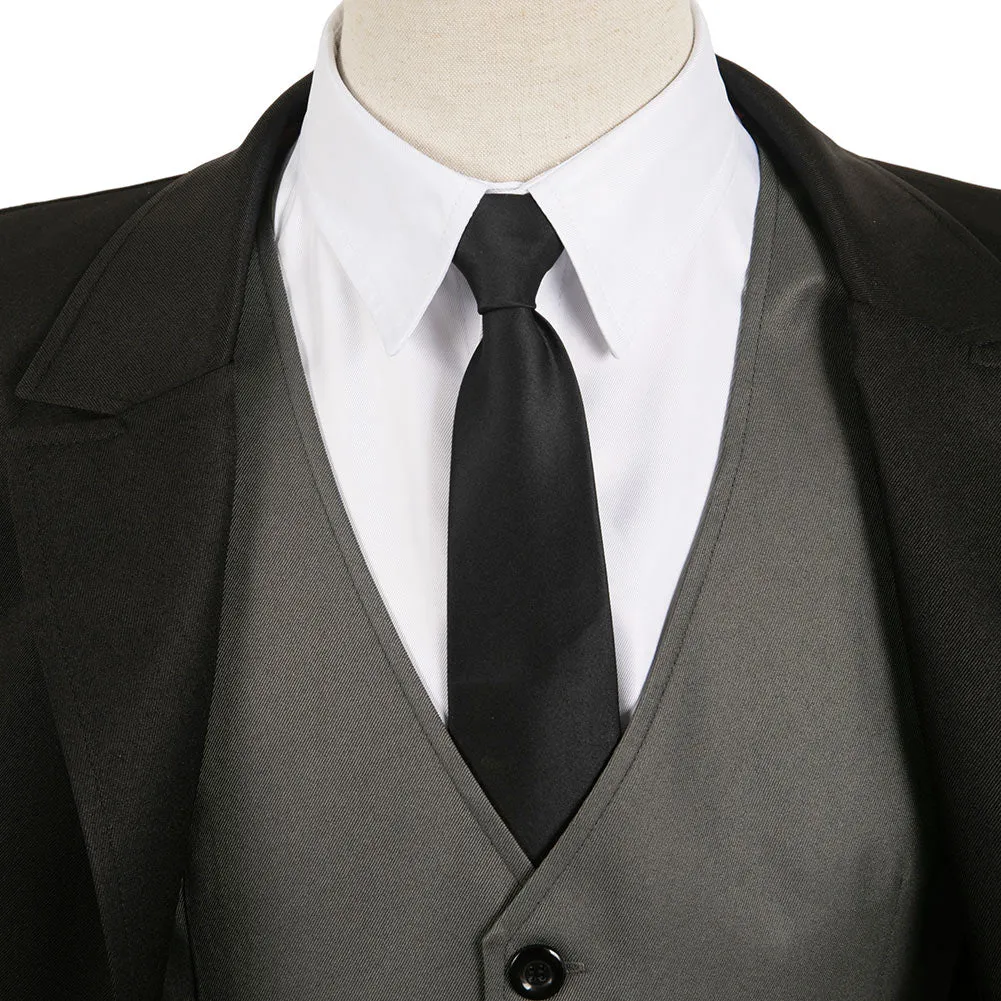 Goukon ni Ittara Onna ga Inakatta Hanashi Suo Unisex Black Suit Cosplay Costume Outfits Halloween Carnival Suit
