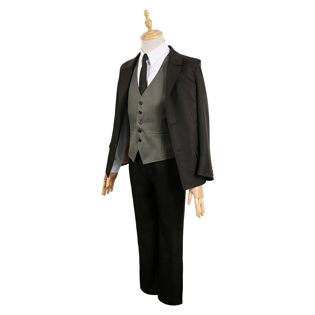 Goukon ni Ittara Onna ga Inakatta Hanashi Suo Unisex Black Suit Cosplay Costume Outfits Halloween Carnival Suit