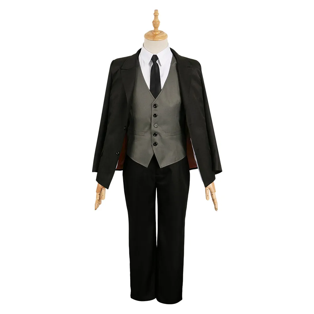 Goukon ni Ittara Onna ga Inakatta Hanashi Suo Unisex Black Suit Cosplay Costume Outfits Halloween Carnival Suit