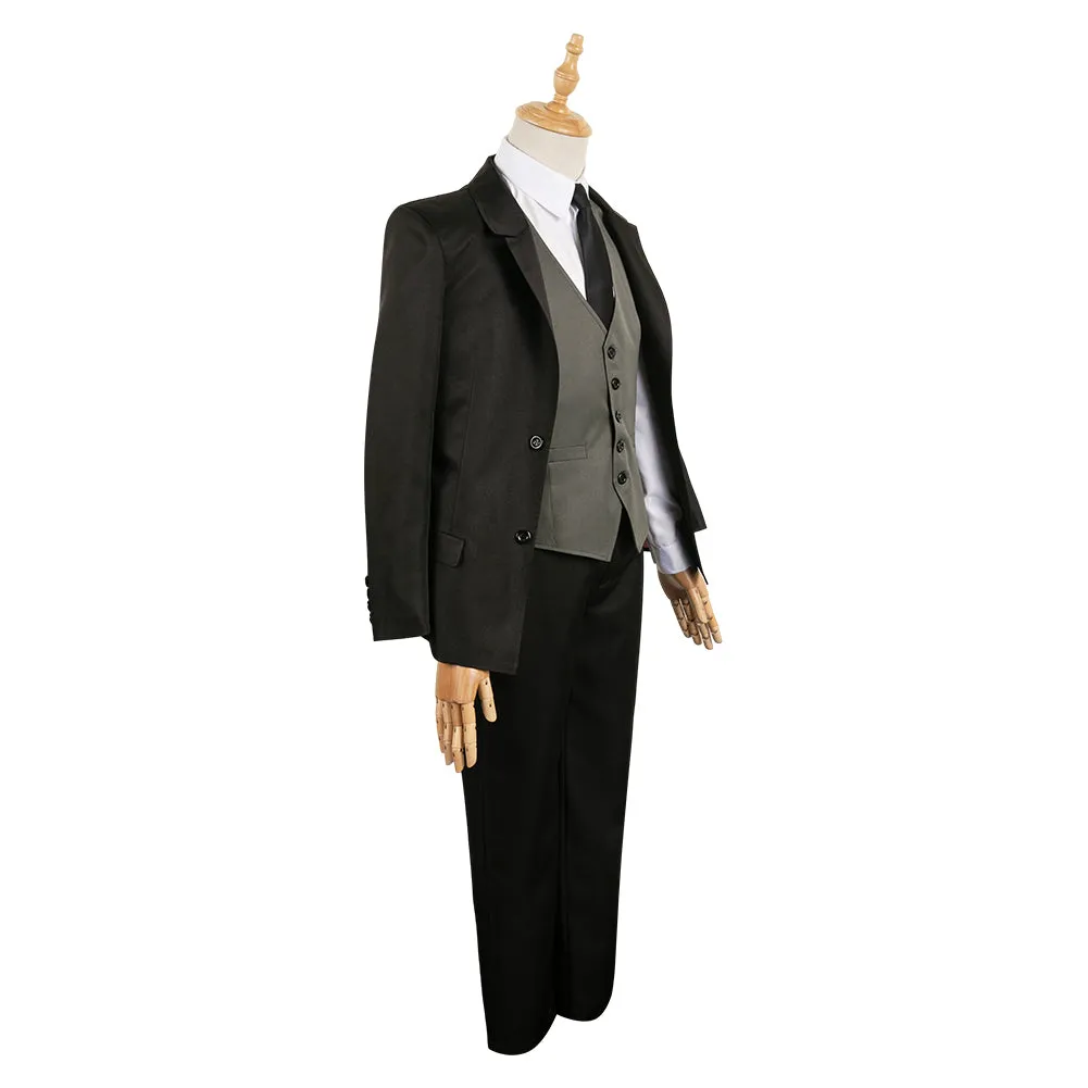 Goukon ni Ittara Onna ga Inakatta Hanashi Suo Unisex Black Suit Cosplay Costume Outfits Halloween Carnival Suit