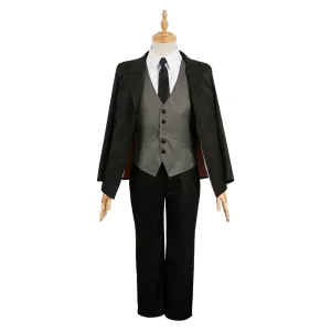 Goukon ni Ittara Onna ga Inakatta Hanashi Suo Unisex Black Suit Cosplay Costume Outfits Halloween Carnival Suit