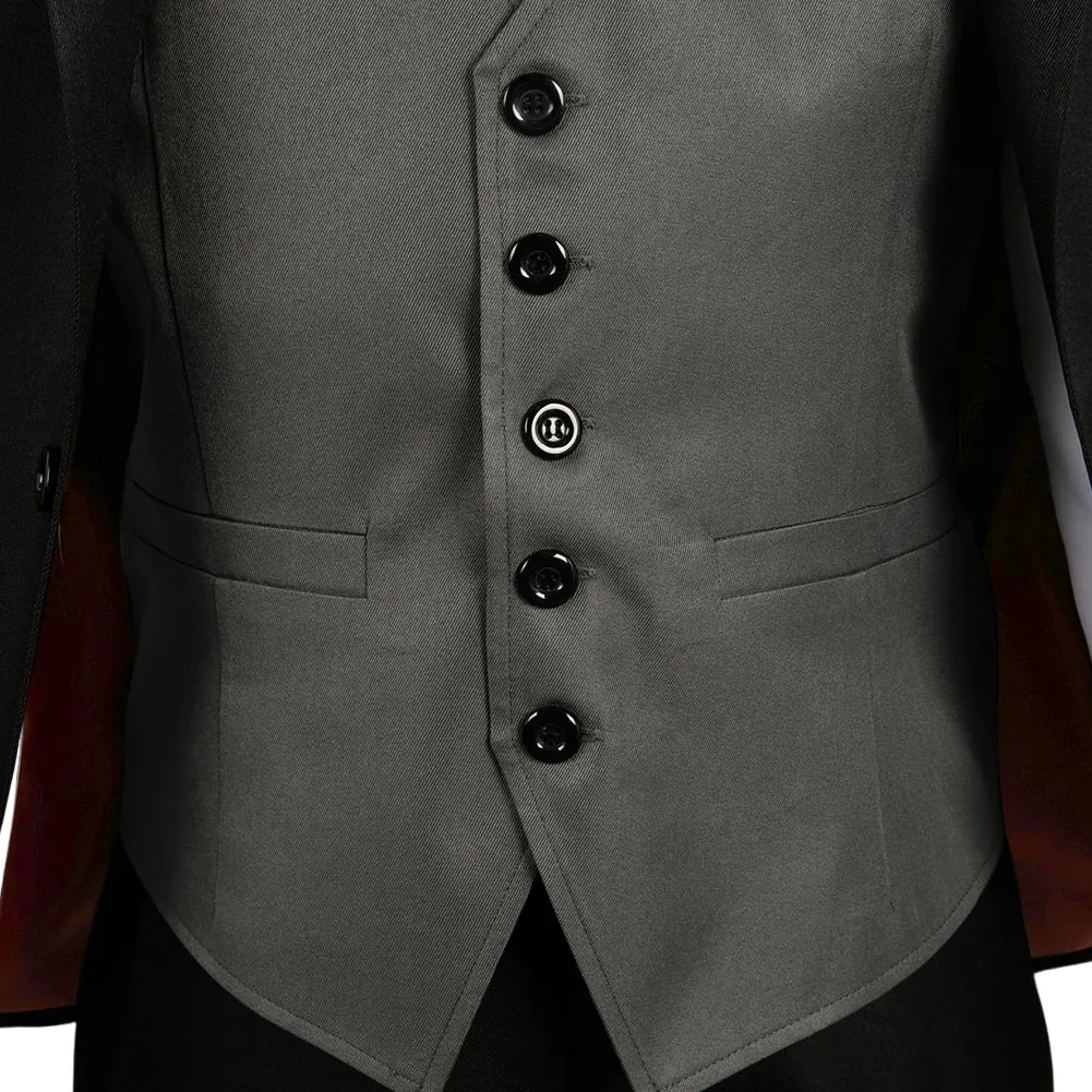 Goukon ni Ittara Onna ga Inakatta Hanashi Suo Unisex Black Suit Cosplay Costume Outfits Halloween Carnival Suit
