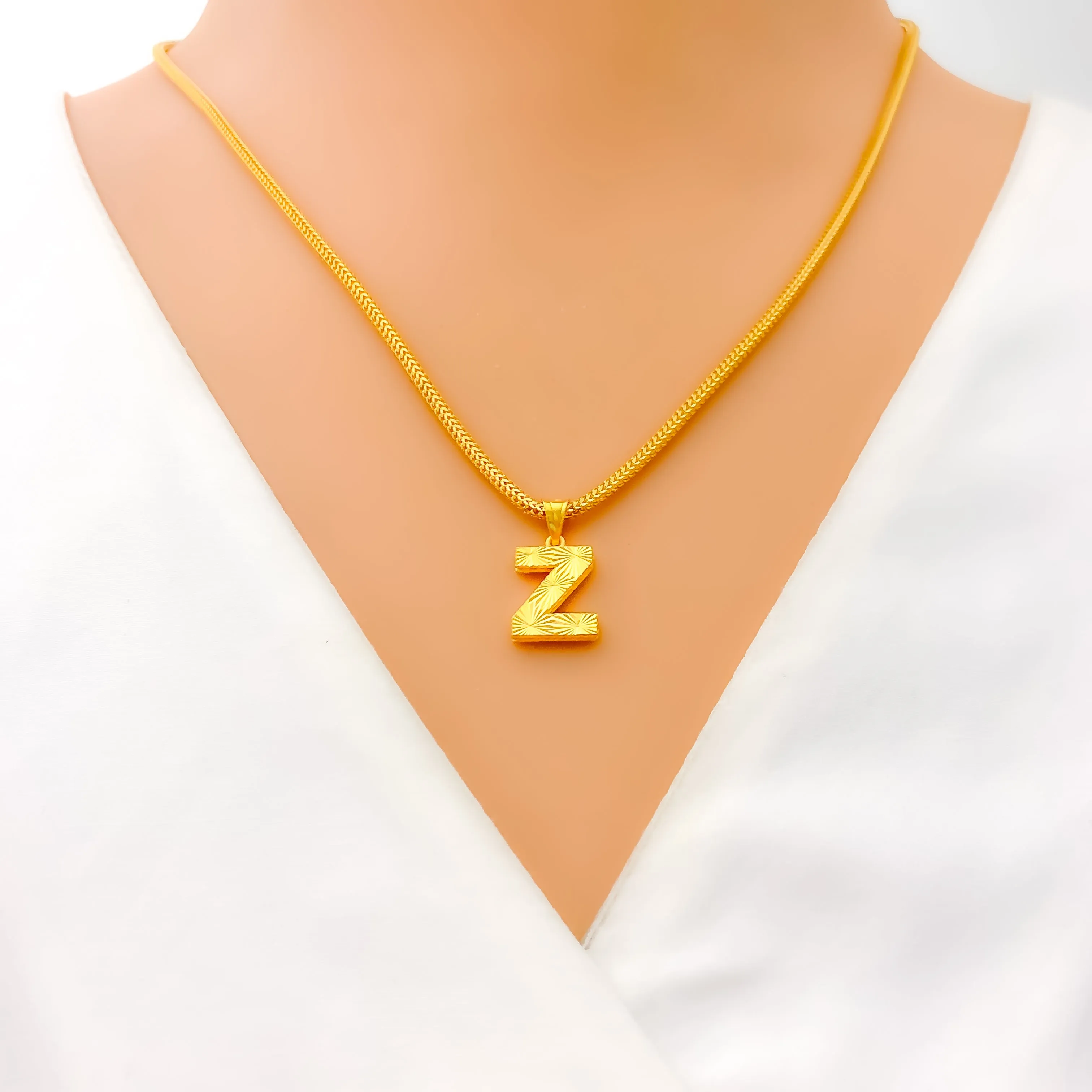 Graceful Decorative 22k Gold Letter Pendant