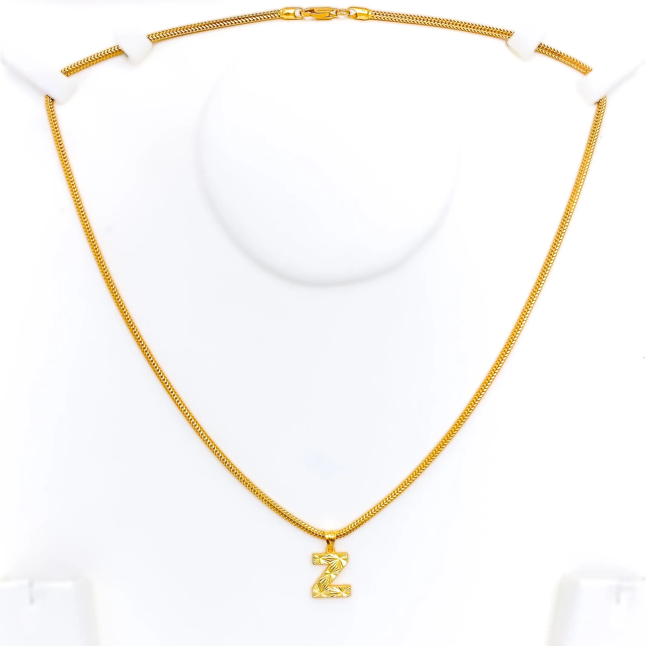 Graceful Decorative 22k Gold Letter Pendant