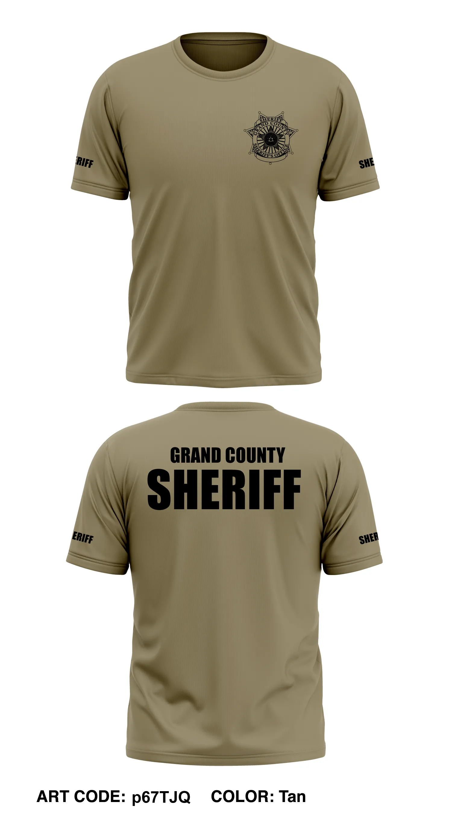 Grand County Sheriff's Office Core Men's SS Performance Tee - p67TJQ
