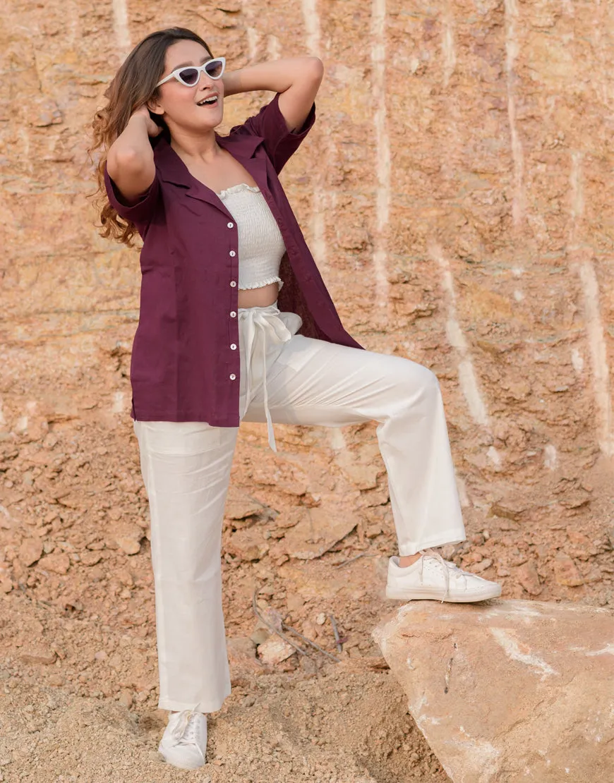 Grape Wine Boxy Shirt