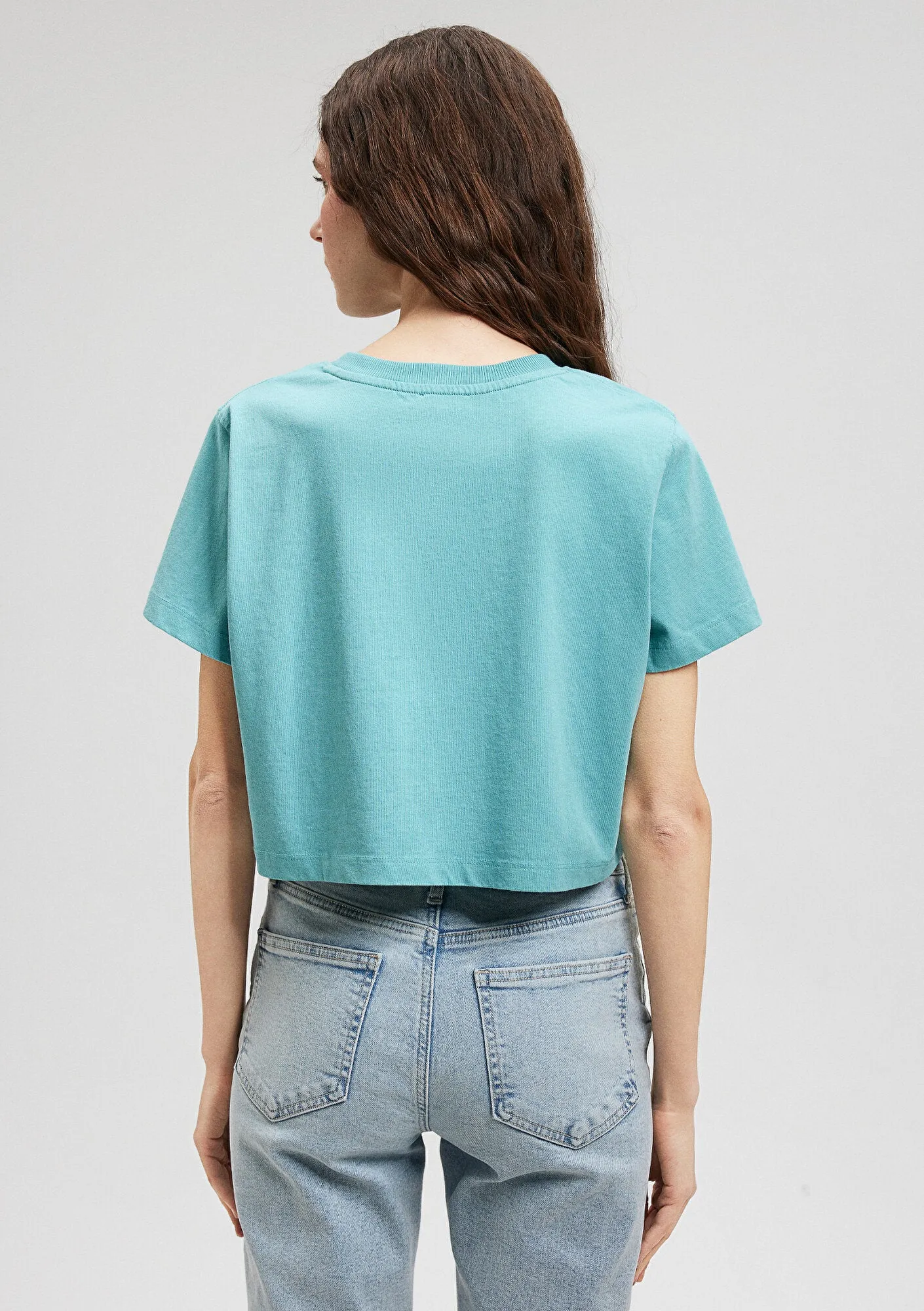 Green Crop Basic T-Shirt