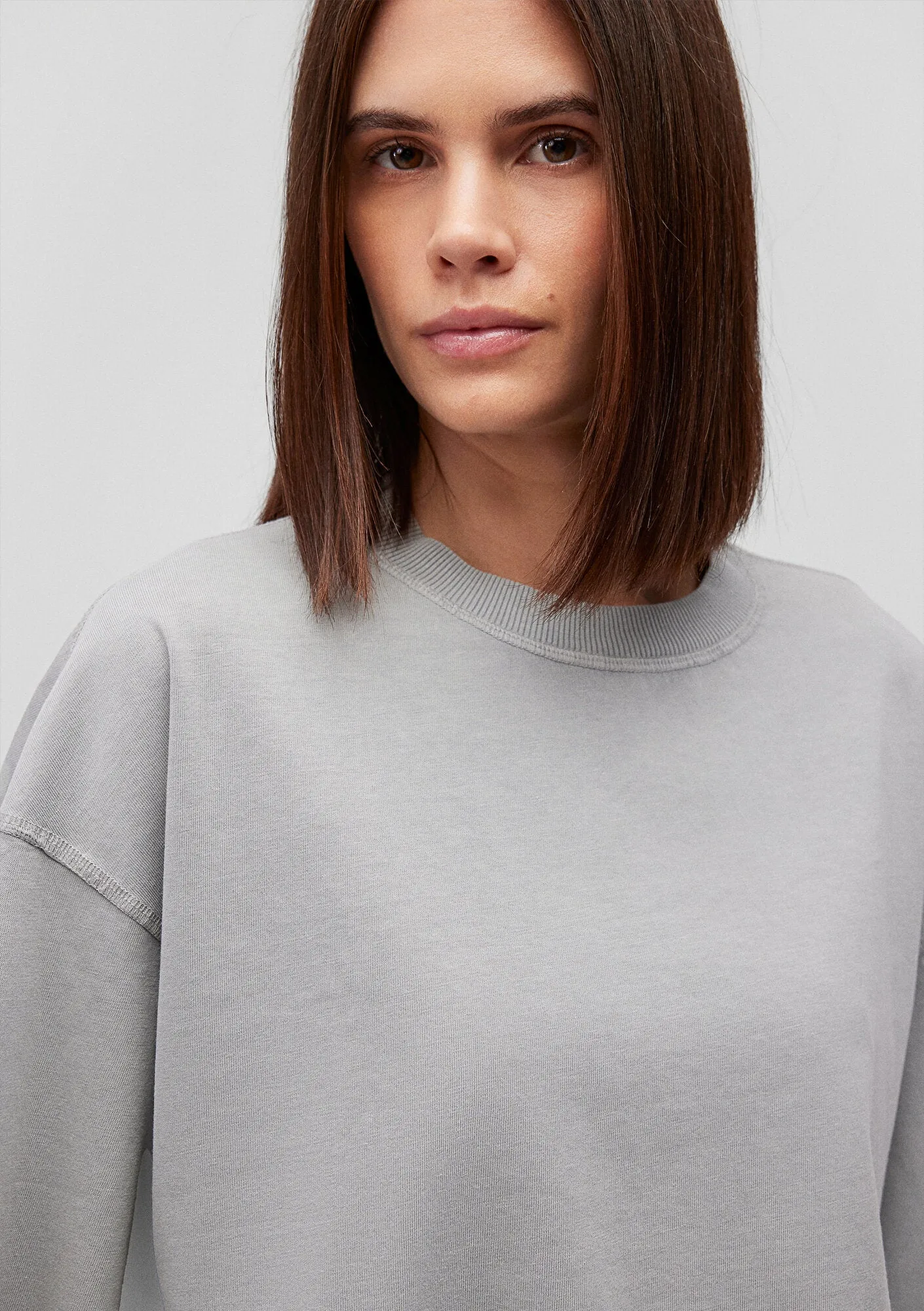 Grey Basic Crop T-Shirt