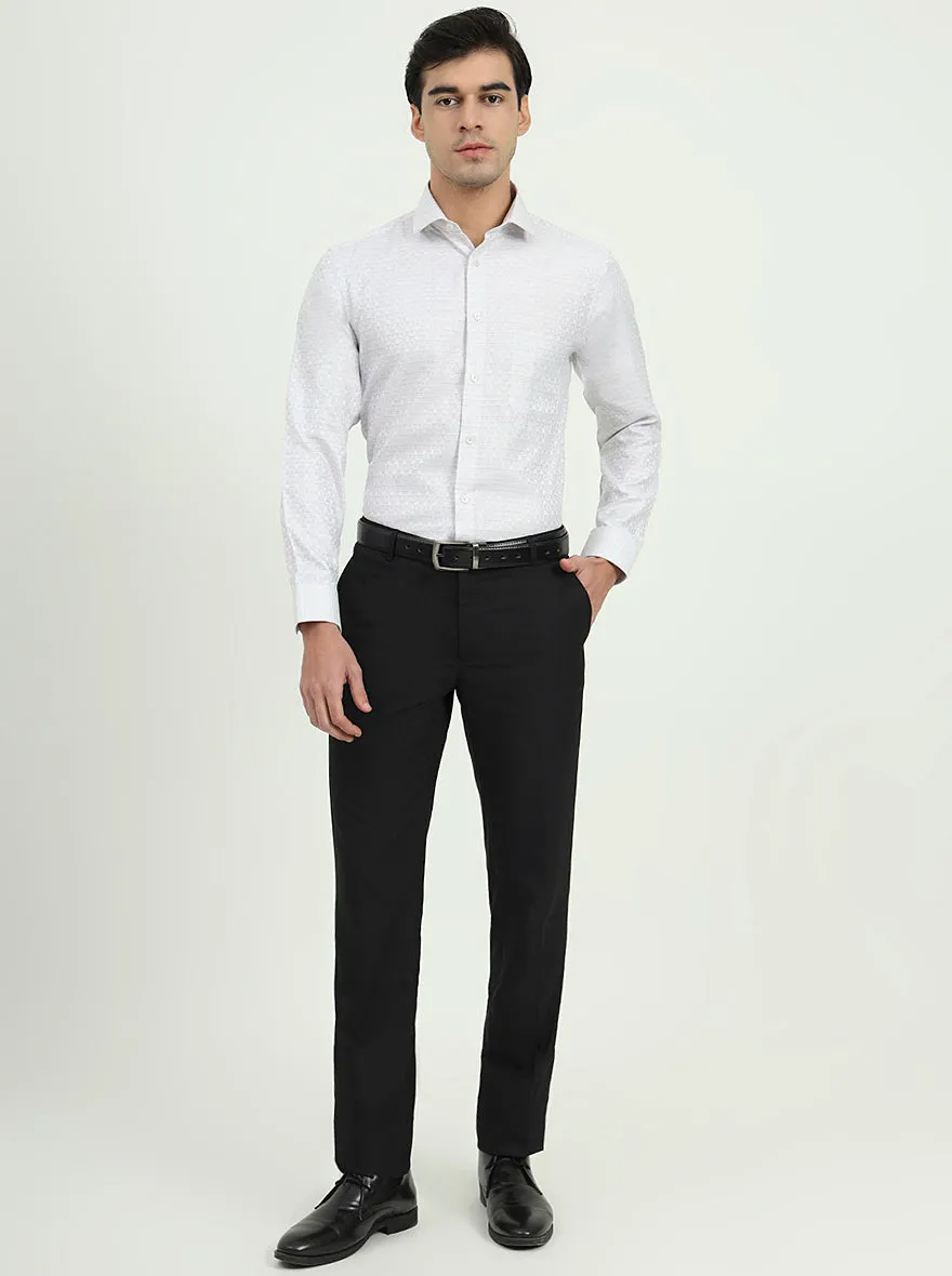Grey Solid Slim Fit Formal Shirt | Greenfire