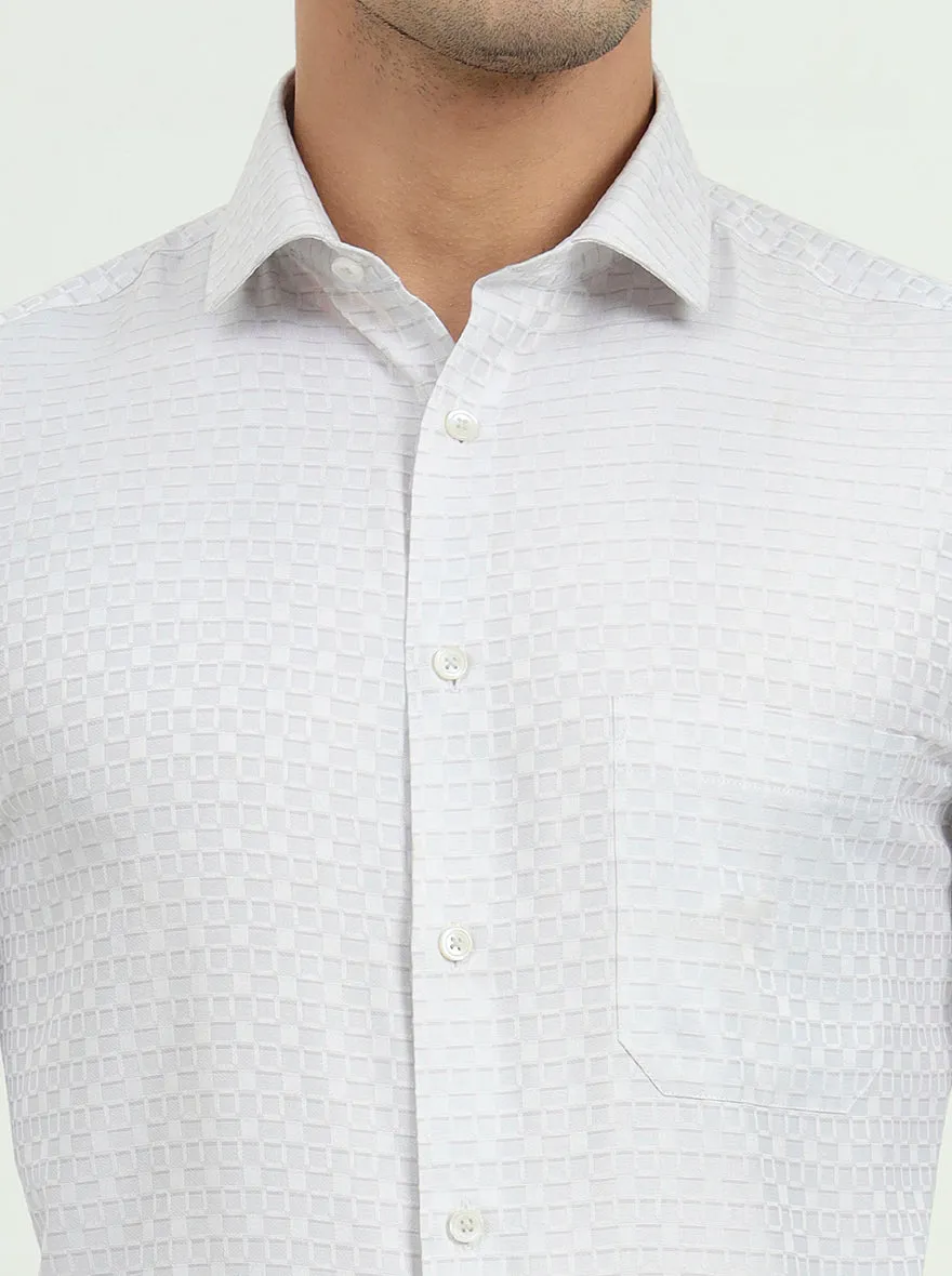 Grey Solid Slim Fit Formal Shirt | Greenfire