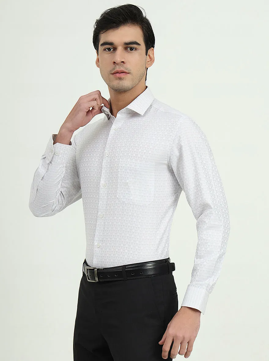 Grey Solid Slim Fit Formal Shirt | Greenfire