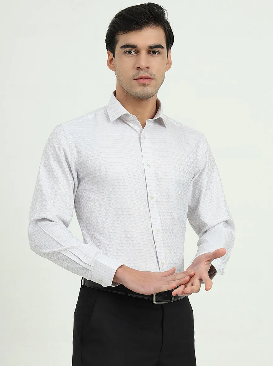 Grey Solid Slim Fit Formal Shirt | Greenfire
