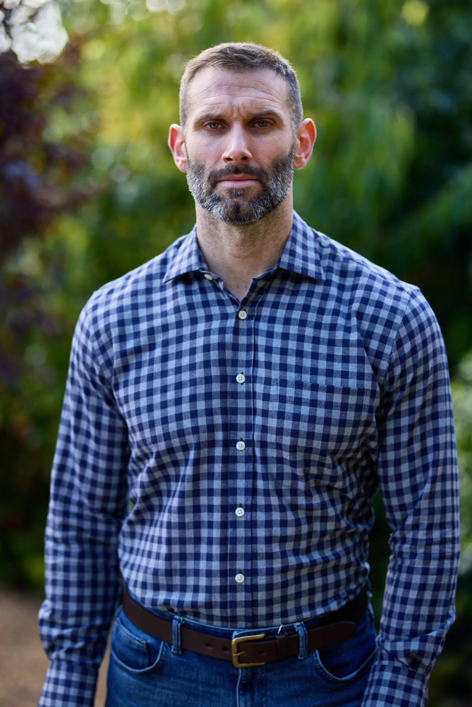Gun Hill Mens Richmond Shirt - Navy/grey