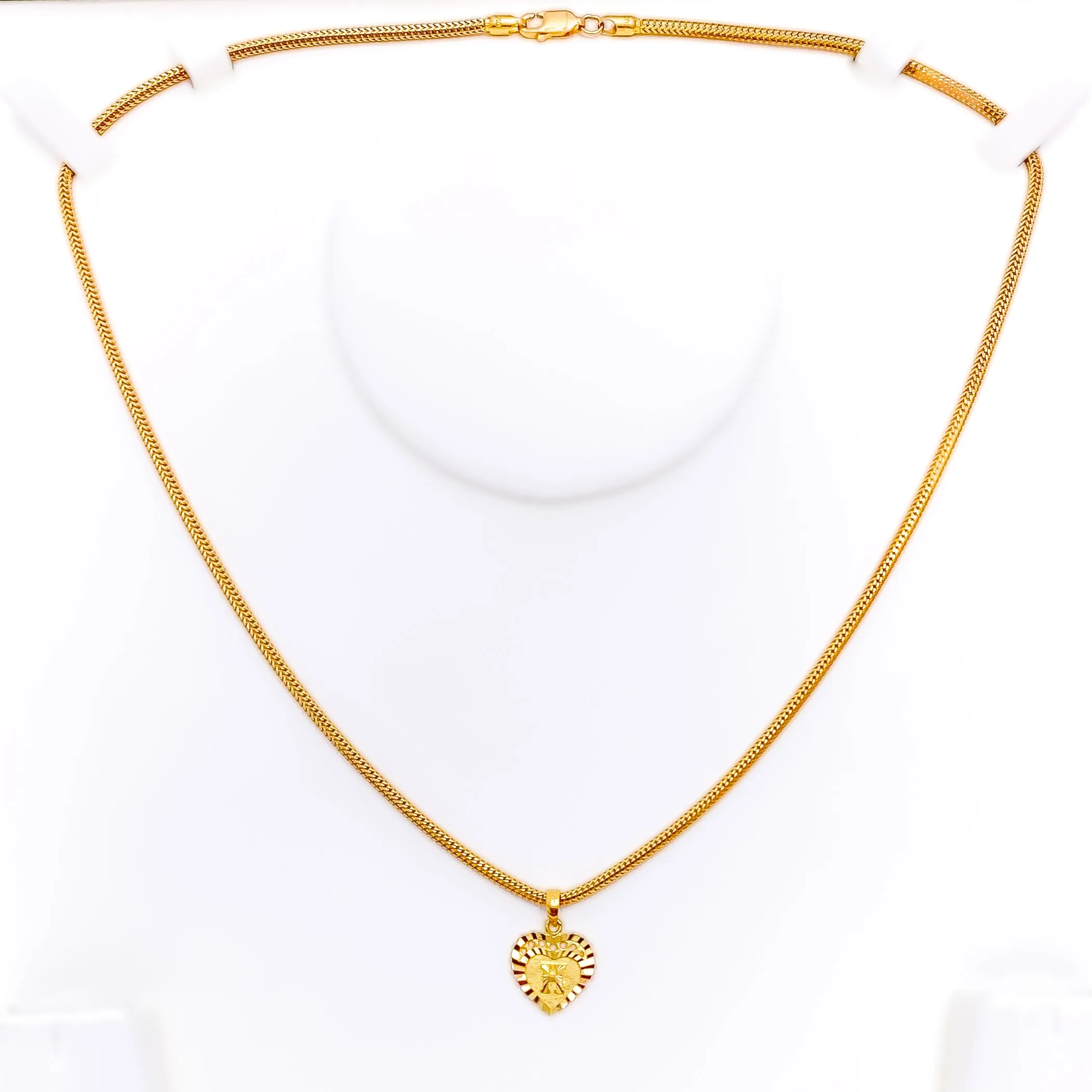 H 22k Gold Letter Pendant