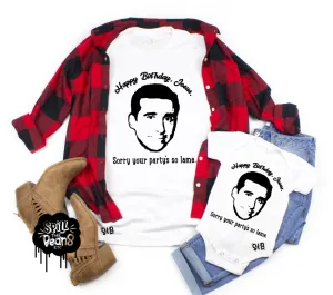 Happy Birthday Jesus Michael Scott The Office Christmas Adult Shirt
