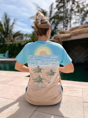 Hatching Turtle Tie Dye Tracking Tee by Simply Southern (Ships Mid-March)