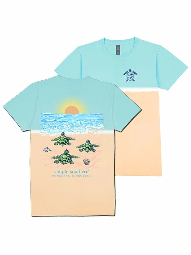 Hatching Turtle Tie Dye Tracking Tee by Simply Southern (Ships Mid-March)