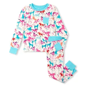Hatley Bamboo Pajama Set - Photo Horses