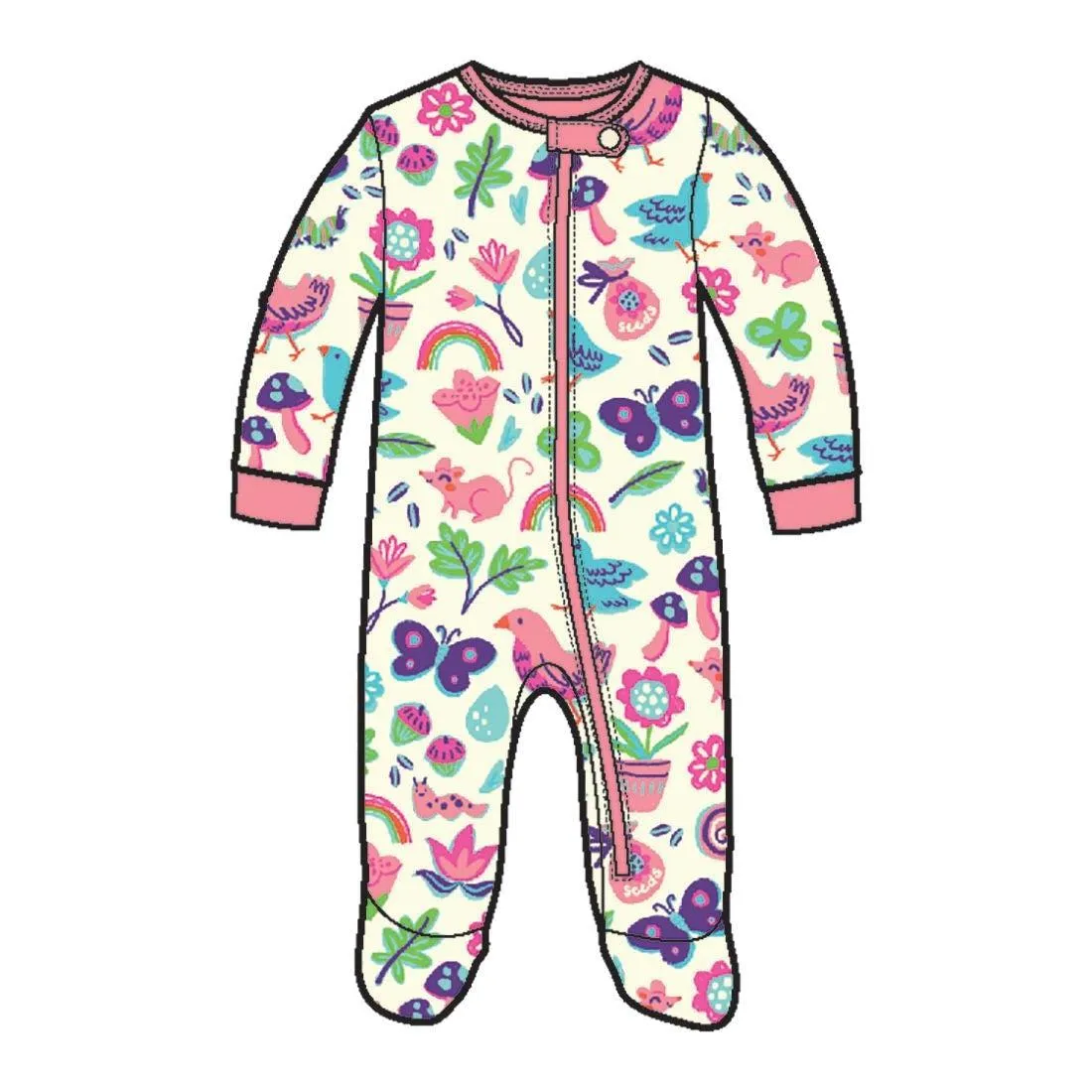 Hatley Organic Footed Coverall - Rainbow Park
