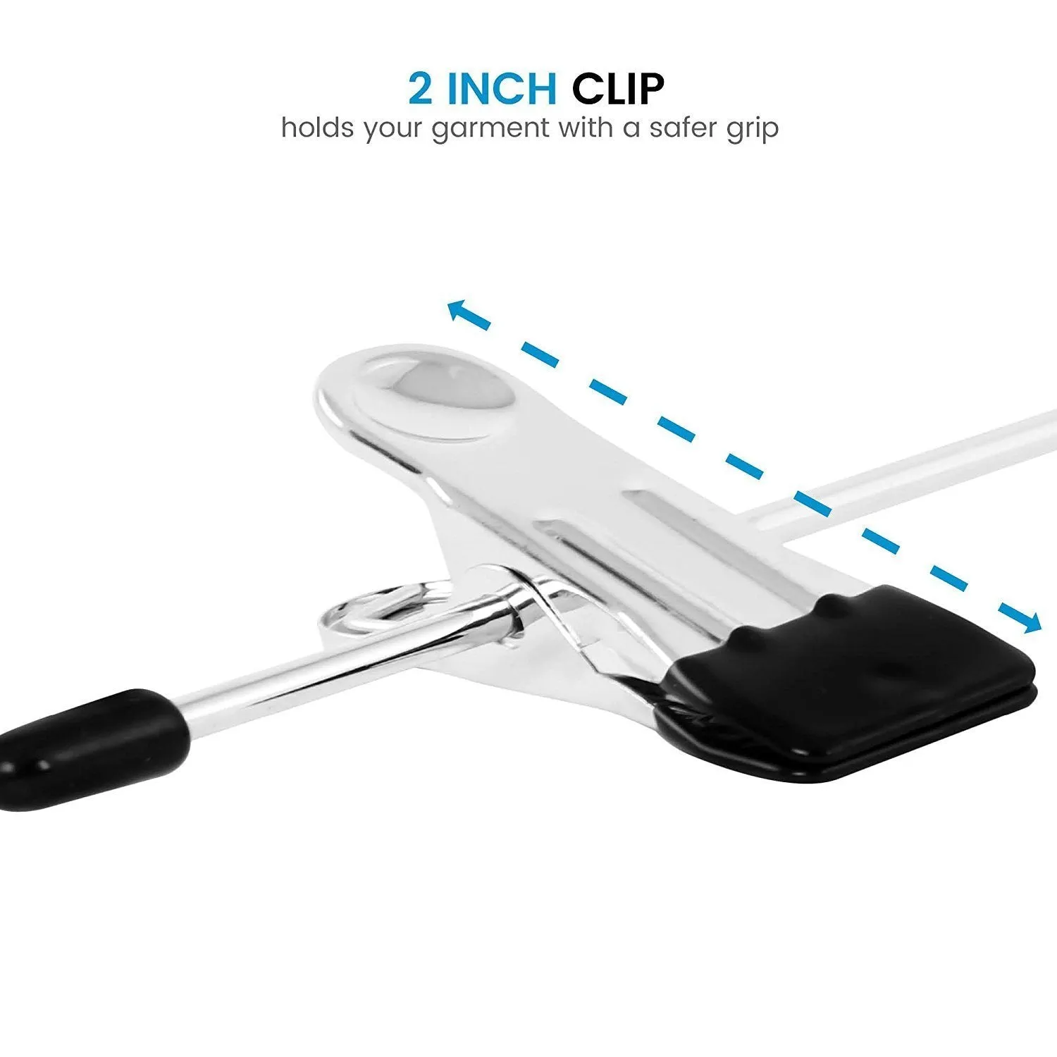 Heavy-Duty Add-On Skirt Hangers with Clips 12 Pack, Multi Stackable Add on Hangers, Adjustable Clip Pants Hanger, Skirt Hanger with Clips, Chrome Hook, Cascading Clip Hanger Jeans, Slacks, Bottoms