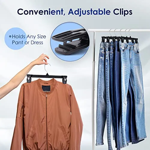 Heavy Duty Plastic Pants and Skirt Hangers, 12 in, 25 Pack R6012B-25