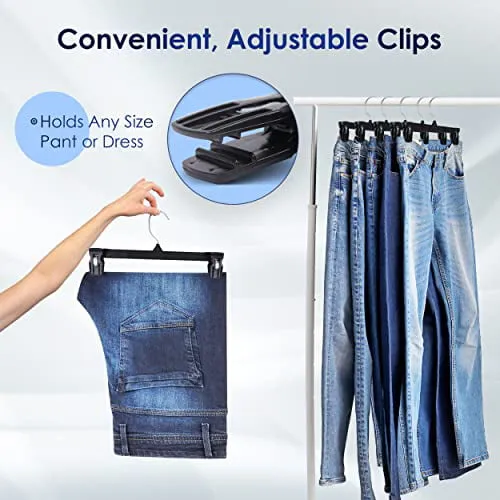 Heavy Duty Plastic Pants and Skirt Hangers, 12 in, 25 Pack R6012B-25