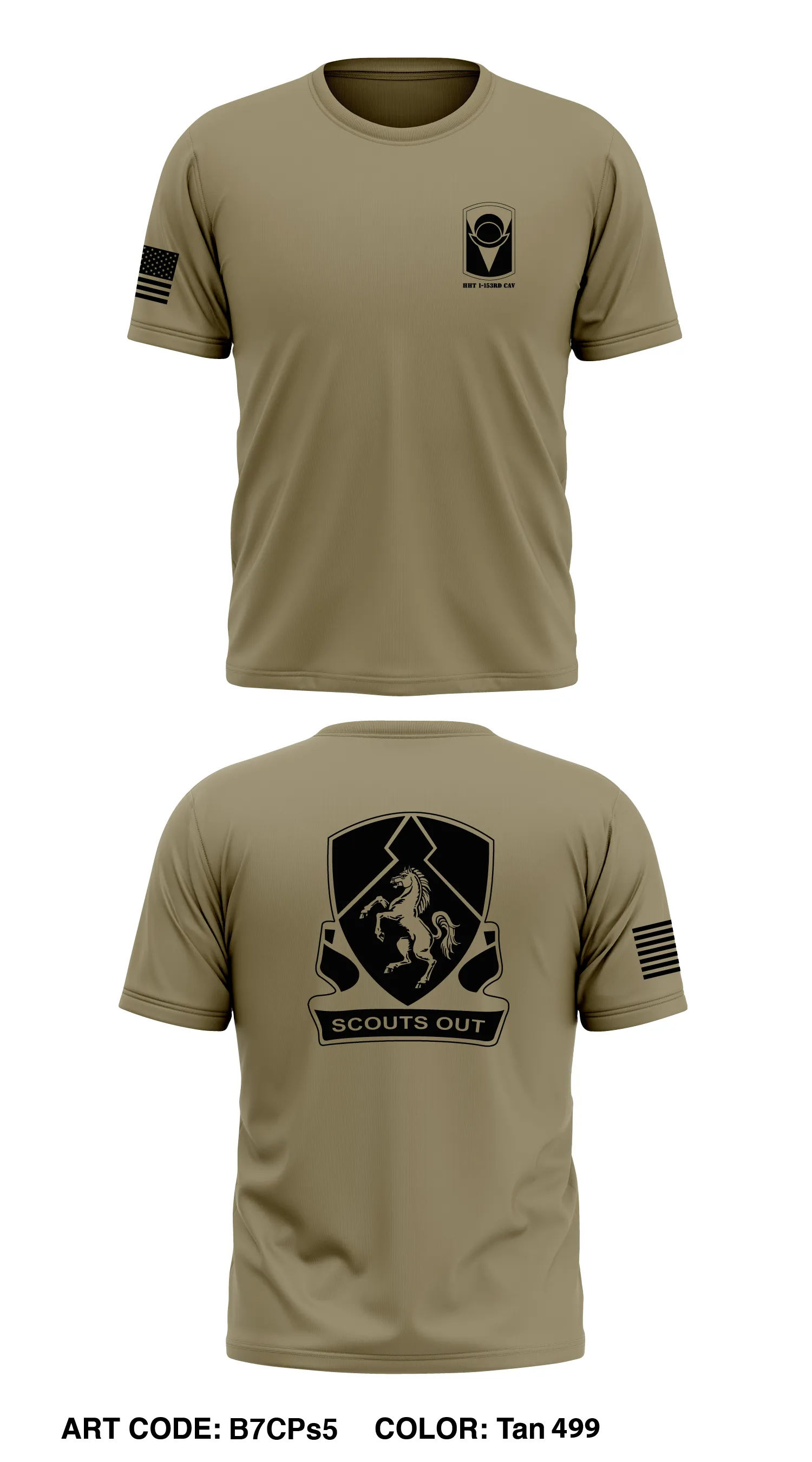 HHT 1/153 CAV Core Men's SS Performance Tee - B7CPs5