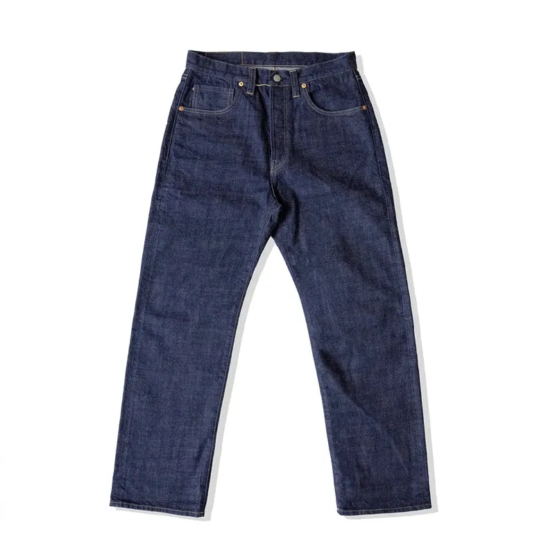 High Waist Loose Straight Men's Selvedge Denim Jeans: Classic Style and Comfort