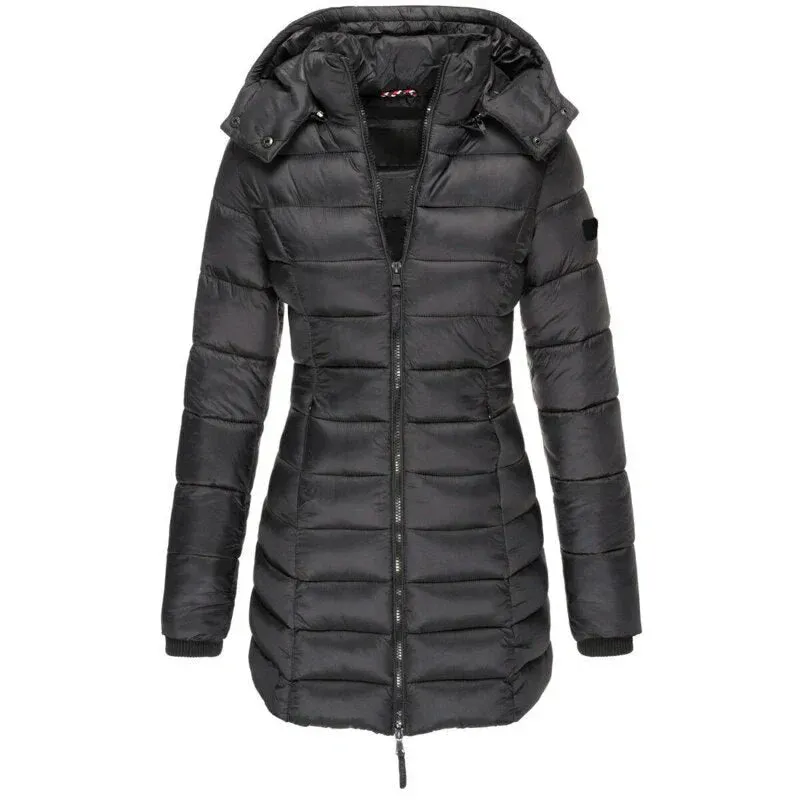Hooded Elisha Down Zipper Jacket