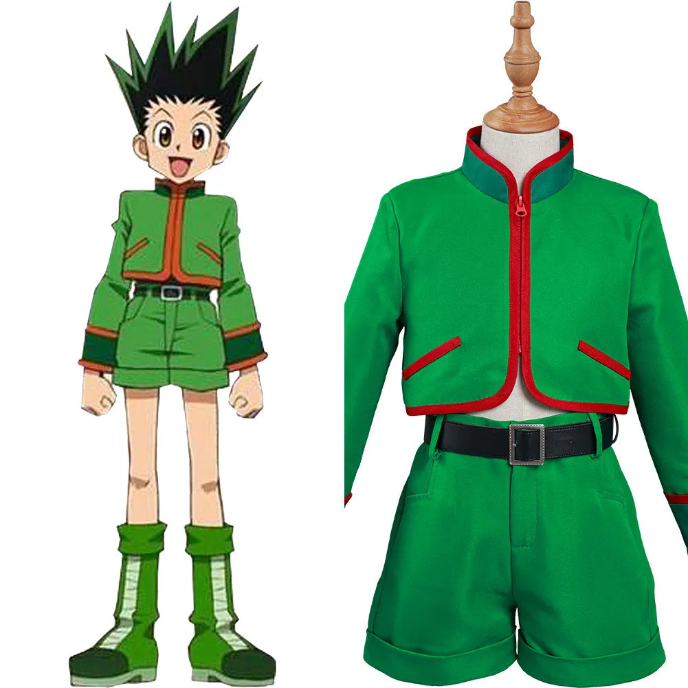 Hunter x Hunter Halloween Carnival Suit Gon Freecss Cosplay Costume Kids Children Top Pants Outfit