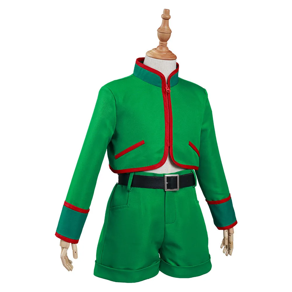 Hunter x Hunter Halloween Carnival Suit Gon Freecss Cosplay Costume Kids Children Top Pants Outfit