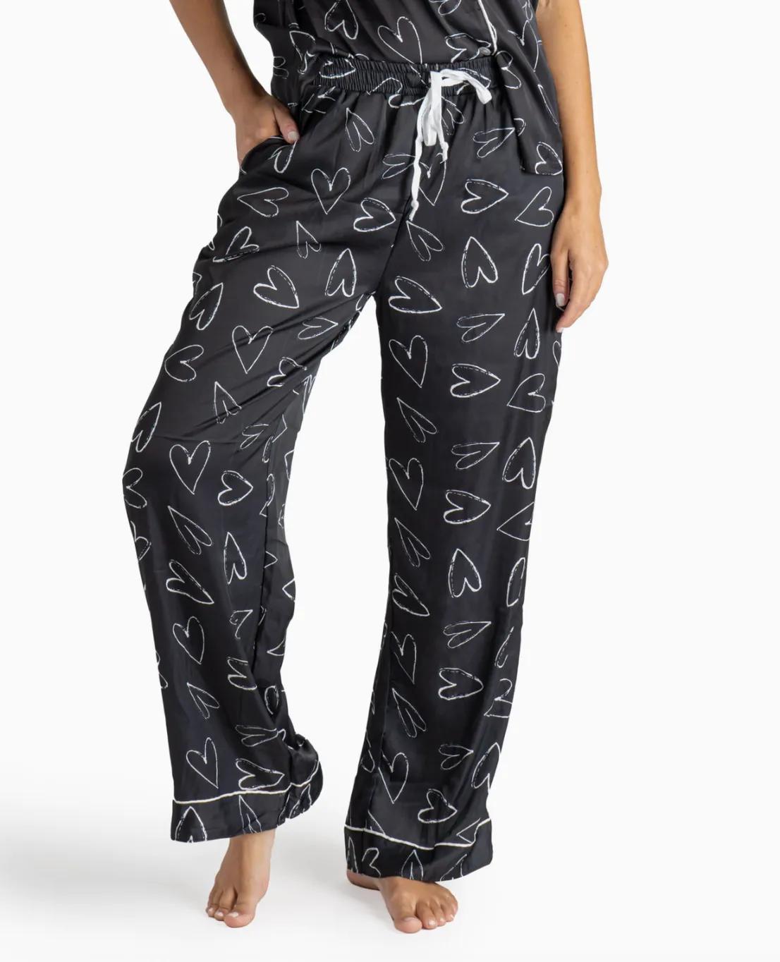 I Love Sleep Satin Pajama Pants