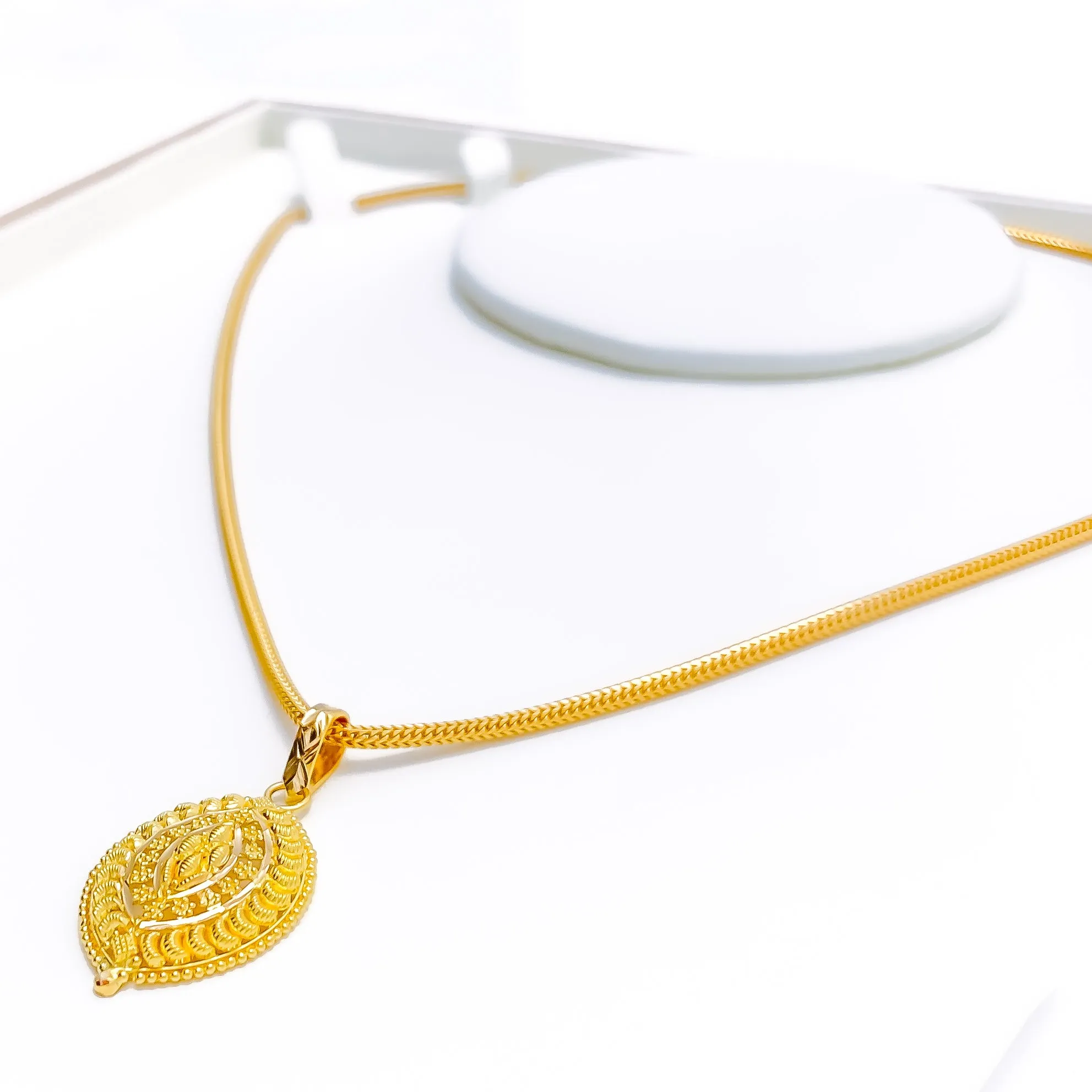 Iconic Oval 22k Gold Pendant