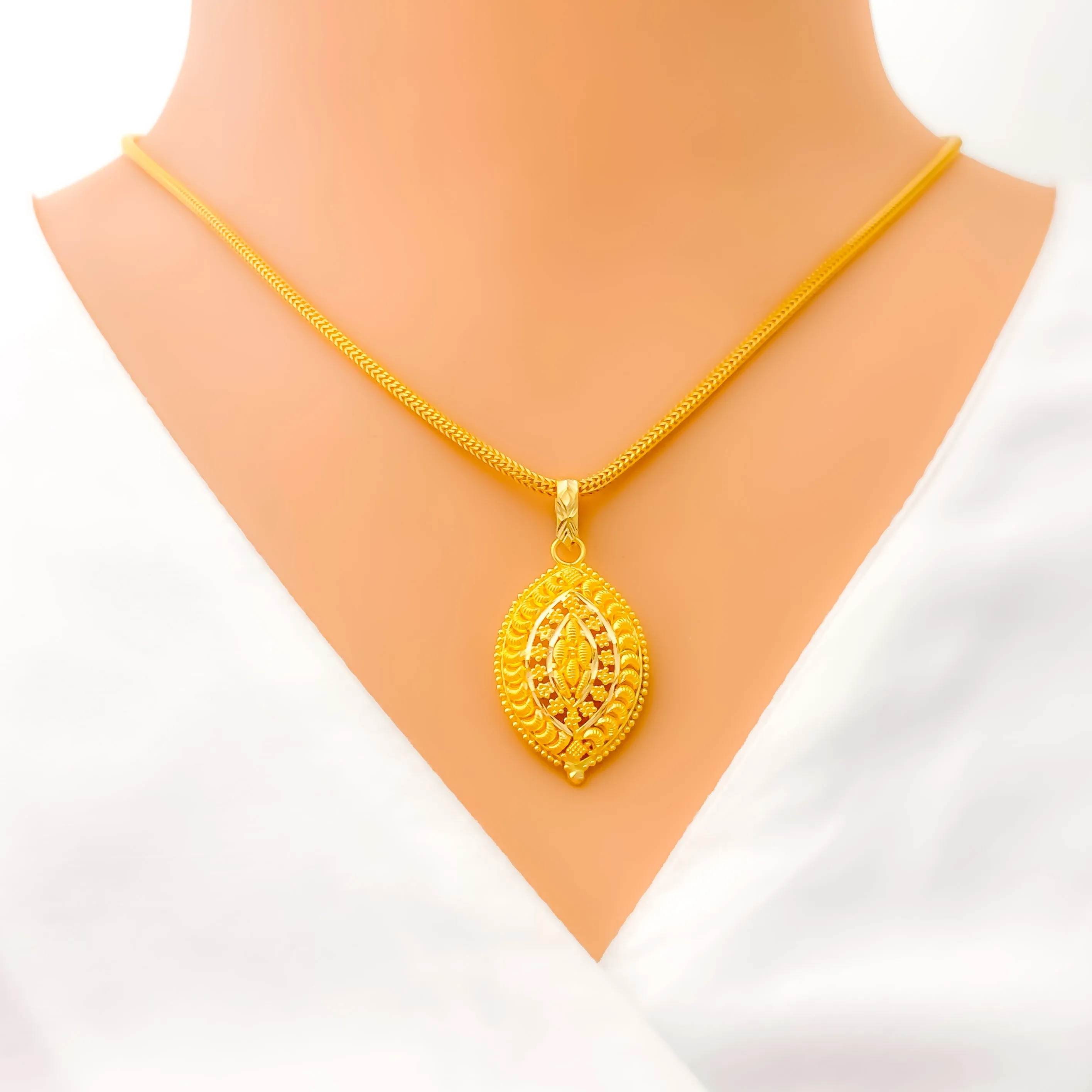 Iconic Oval 22k Gold Pendant