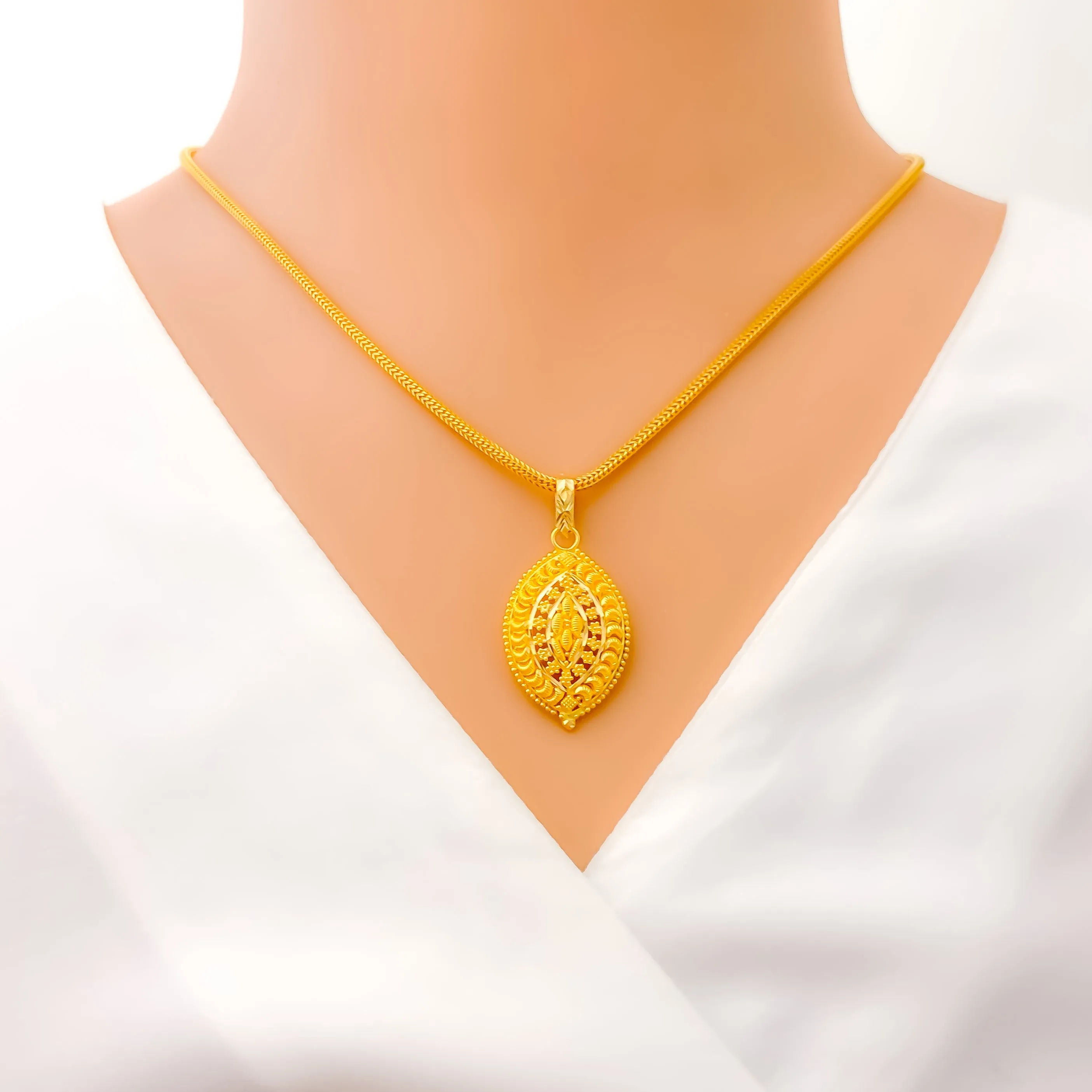 Iconic Oval 22k Gold Pendant