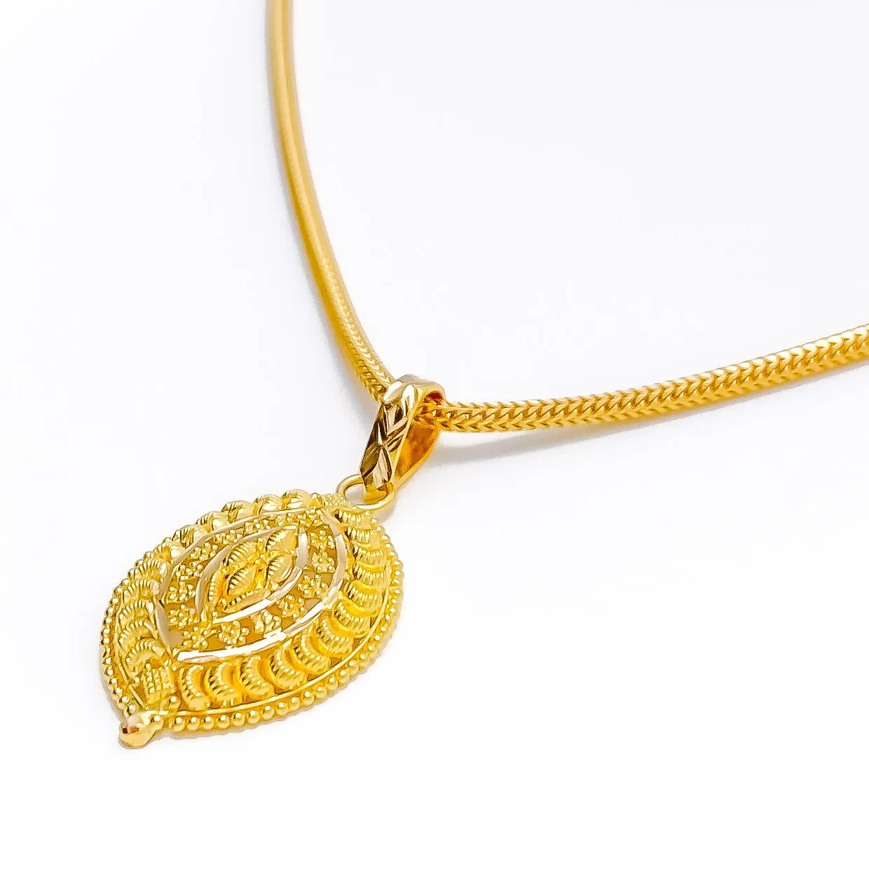 Iconic Oval 22k Gold Pendant