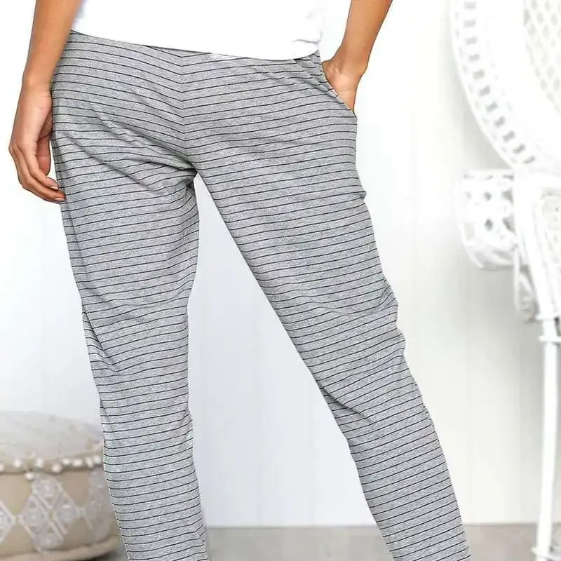 Ivy High-Waist Striped Drawstring Lounge Pants