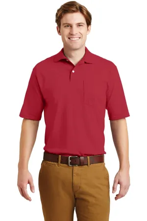 Jerzees Dri-Power Pocket Sport Shirt. 436MP True Red